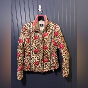 Bogner Floral and Leopard Print Ski Jacket